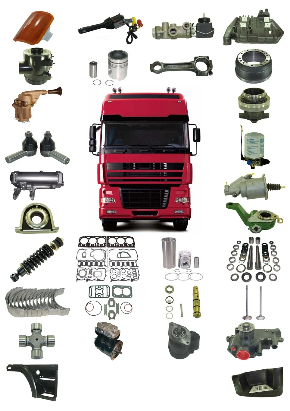 Commercial vehicle and replacement parts